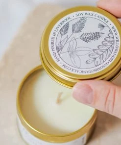 Willow And Blossom Botanical Fragranced Gold Tin Candle
