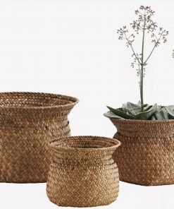 Madam Stoltz Round Grass Baskets (3 Sizes Available)