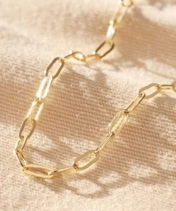 Lisa Angel Rectangle Chain Necklace (Gold Or Silver)