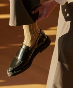 Monk & Anna Women's Accessories Glitter Line Socks (4 Colour Choices)