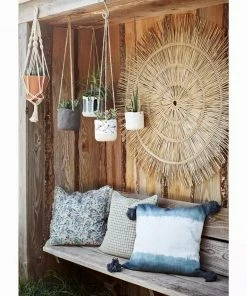 Madam Stoltz Off-White Hanging Stoneware Flower Pot / Hanging Planter