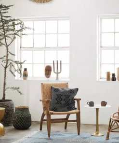 Madam Stoltz Stoneware Textured Vases With Handles (Small/Large) Homeware