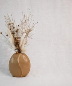 From Victoria Shop Mixed Dried Flower Mini Posy - Beige & White