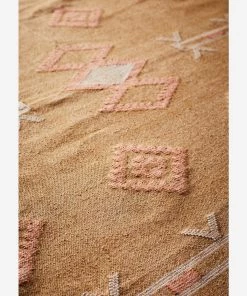 Madam Stoltz Mustard Handwoven Cotton Rug Summer Collection