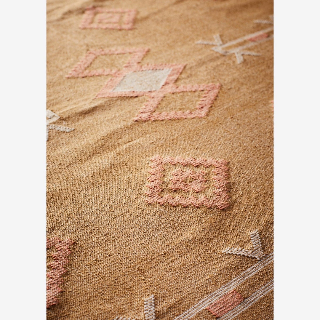 Madam Stoltz Mustard Handwoven Cotton Rug Summer Collection 4 Madam Stoltz Mustard Handwoven Cotton Rug Summer Collection