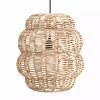 Madam Stoltz Bamboo & Iron Ceiling Lamp Lightshade