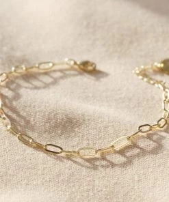 Lisa Angel Rectangle Chain Bracelet (Gold Or Silver)