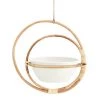 Madam Stoltz Bamboo Cane Hanging Planter With Metal Pot Summer Collection