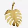 Madam Stoltz Summer Collection Hanging Brass Gold Monsterra Leaf