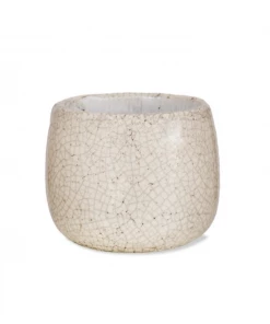Garden Trading Plant Pots Ravello White Crackle Glaze Plant Pot