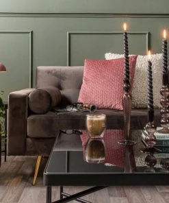 Present Time Glass Swirl Bubbles Candlestick (2 Colours) Candles & Room Scents