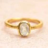 Muja Juma Oval White MoonStone Gold Plated Ring 4023 1 Muja Juma Oval White MoonStone Gold Plated Ring 4023