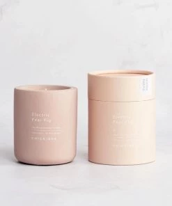 Chickidee Homewares Mini Electric Pear Fig Concrete Candle