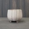Rosefields Small Grey Humbug Stripe Plant Pot Plant Pots