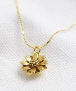 Lisa Angel Worn Gold Daisy Necklace
