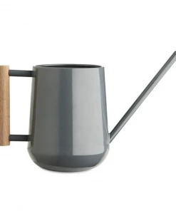 Burgon And Ball Grey Indoor Watering Can With Wooden Handle Plant Accessories & Care