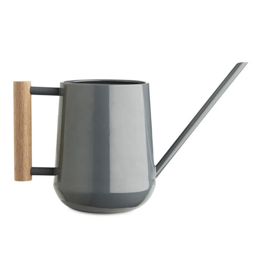 Burgon And Ball Grey Indoor Watering Can With Wooden Handle Plant Accessories & Care 3 Burgon And Ball Grey Indoor Watering Can With Wooden Handle Plant Accessories & Care