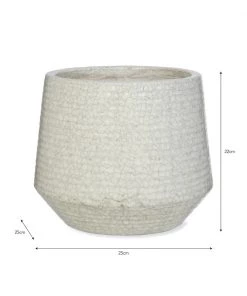 Garden Trading Plant Pots Ravello Large Ridged Ceramic Crackle Glaze Plant Pot ( 2 Sizes Available )