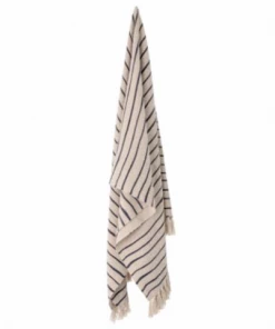 Bloomingville Eia Striped Recycled Cotton Throw Summer Collection