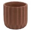 Present Time Plant Pots Medium Stripes Clay Cement Plant Pot
