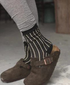 Monk & Anna Women's Accessories Glitter Line Socks (4 Colour Choices)