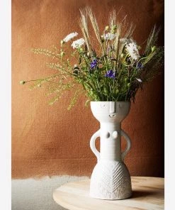 Madam Stoltz Tall Ceramic Woman Vase Homeware