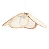 Madam Stoltz Summer Collection Rattan Linen Ceiling Lamp