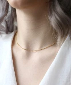 Lisa Angel Satellite Chain Necklace (Gold Or Silver)