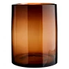 Madam Stoltz Brown Cylinder Glass Vase Homeware