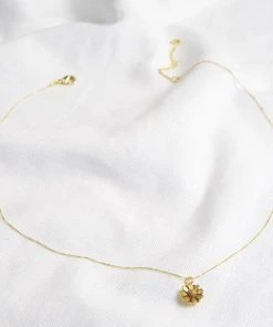 Lisa Angel Worn Gold Daisy Necklace