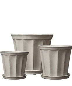 Wikholmform Felina Stoneware Plant Pot (3 Sizes) Light Grey