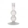 Present Time Glass Swirl Bubbles Candlestick (2 Colours) Candles & Room Scents