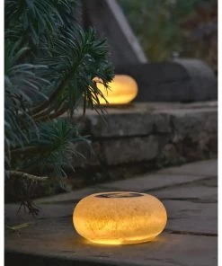 Lightstyle London Solar Outdoor Moon Rock Light Summer Collection