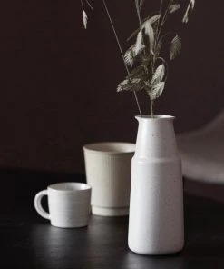 House Doctor ‘Pion’ Grey/White Ceramic Bottle