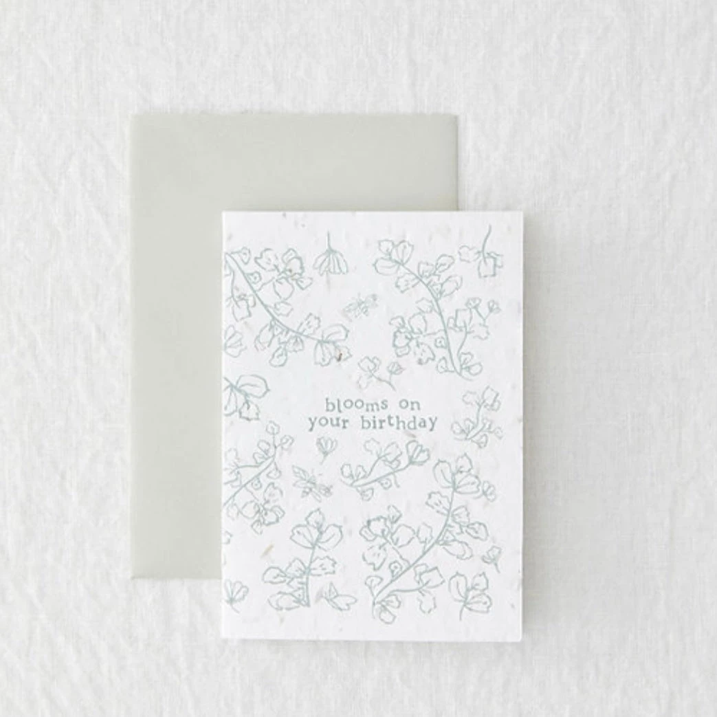 Made By Shannon Stationery & Prints Seeded Greetings Card - Blooms On Your Birthday 3 Made By Shannon Stationery & Prints Seeded Greetings Card - Blooms On Your Birthday