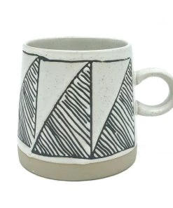 Bloomingville Eliana Black And White Stoneware Mugs