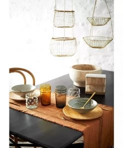 Madam Stoltz Drinking Glass With Dots Homeware