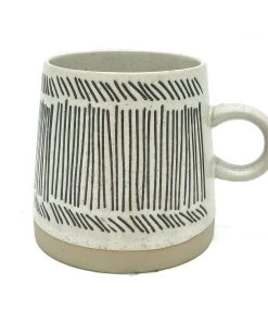 Bloomingville Eliana Black And White Stoneware Mugs