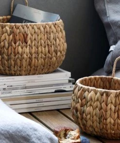House Doctor Water Hyacinth Storage Basket (2 Sizes) Homeware