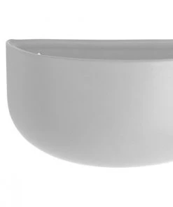 Present Time Oval White Ceramic Wall Planter Plant Pots