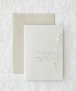 Made By Shannon Threaded Flower Greetings Card - Old Person Club Stationery & Prints