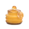 Designworks Collective Ochre Glass Container With Lid, Tobacco & Patchouli Candle