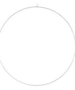 Lifestyle London Hanging Silver Decoration Hoop - 45cm
