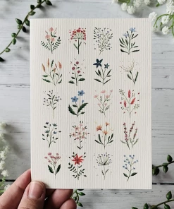 Becky Amelia Twenty Tiny Flowers Greetings Card