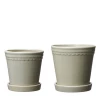 Wikholmform Astrid Plant Pot With Saucer (4 Sizes) Linen