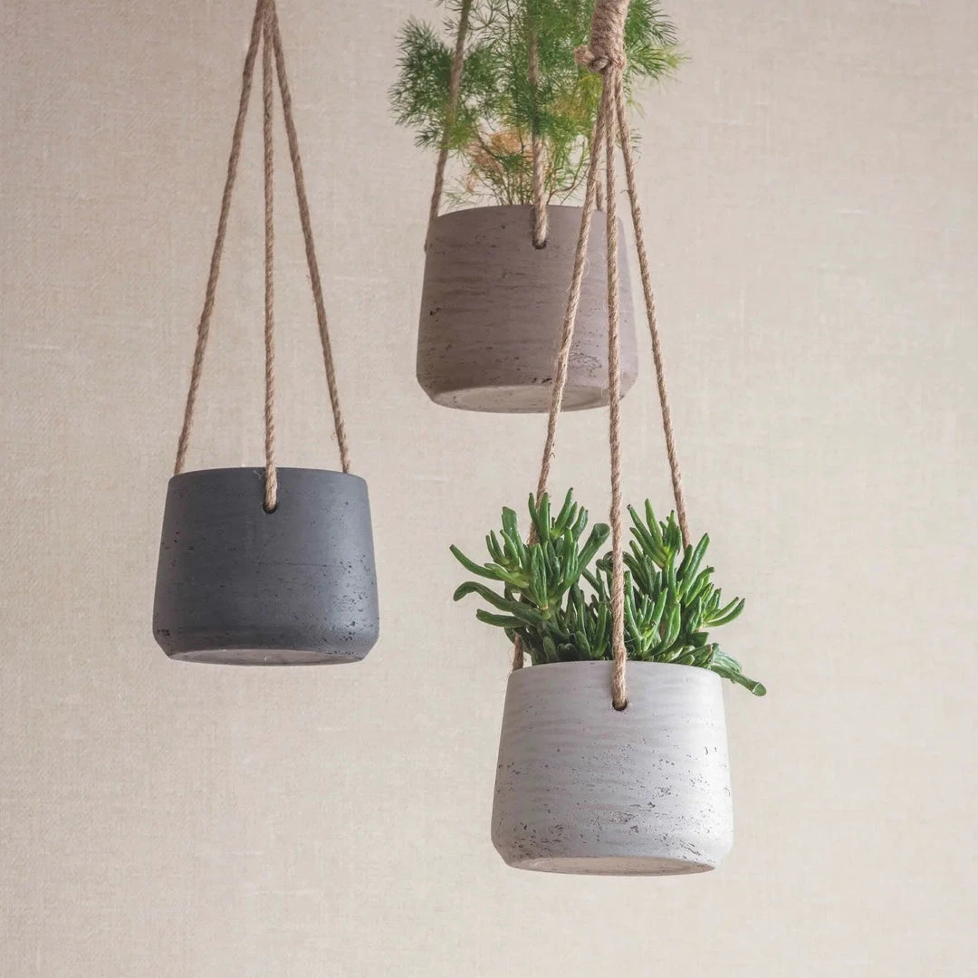 Garden Trading Stratton Cement Hanging Plant Pot Summer Collection 6 Garden Trading Stratton Cement Hanging Plant Pot Summer Collection