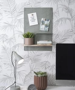 Present Time Plant Pots Medium Stripes Clay Cement Plant Pot