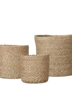 Wikholmform Belle Lined Natural Light Seagrass Plant Pot (3 Sizes) Plant Pots