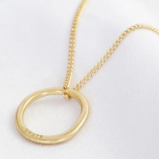 Lisa Angel Women's Jewellery Organic Hoop Shaped Necklace (Gold Or Silver) 4 Lisa Angel Women's Jewellery Organic Hoop Shaped Necklace (Gold Or Silver)