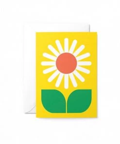 Graphic Factory Flower No 1 Daisy Greetings Card Stationery & Prints